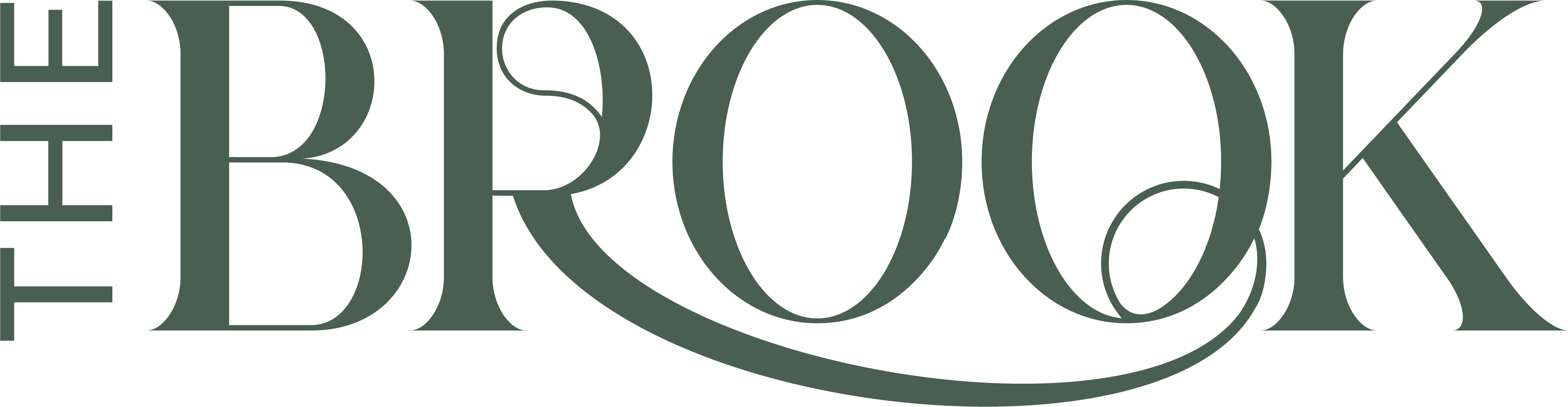 The image shows the text "The Brooklyn" in a large, dark green font on a lighter green background.
